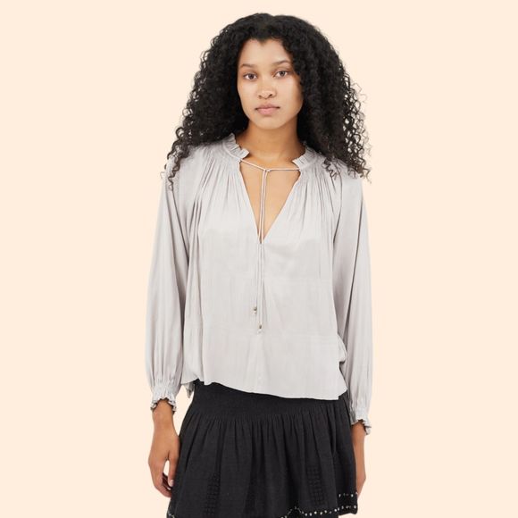 Ulla Johnson Rosamund Gray Top - Picture 1 of 6